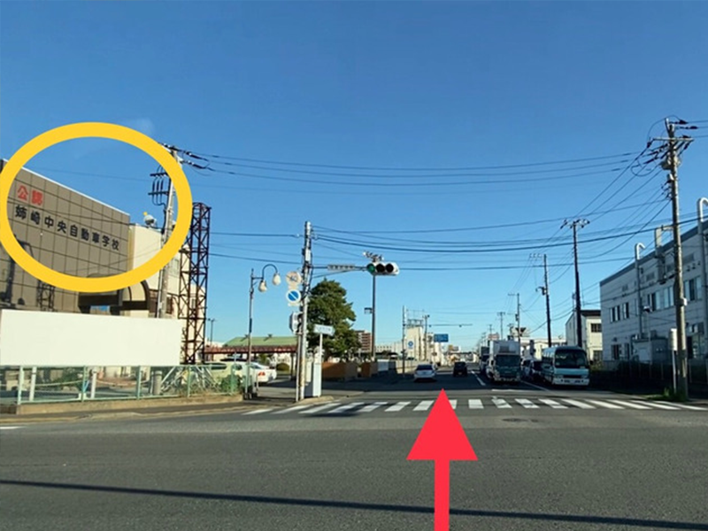 サロンまで車でのアクセス（木更津方面より）